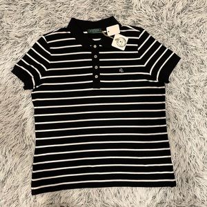 3/$15 Ralph Lauren striped polo with logo